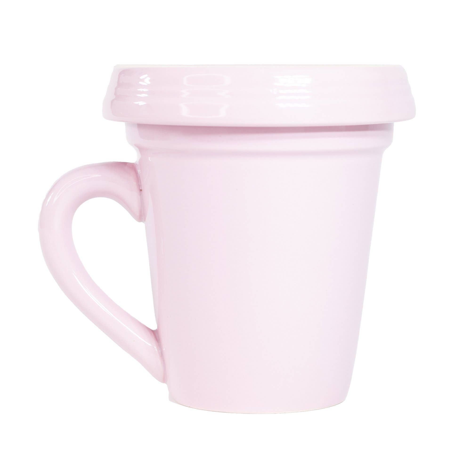 Pink Flower Pot Mug - “Awesome Mom” Without Scripture