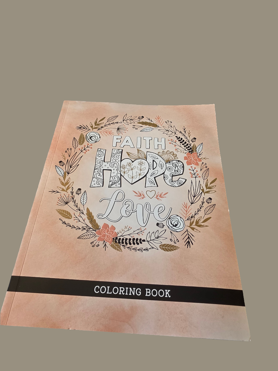 Faith Hope Love Adult Coloring book