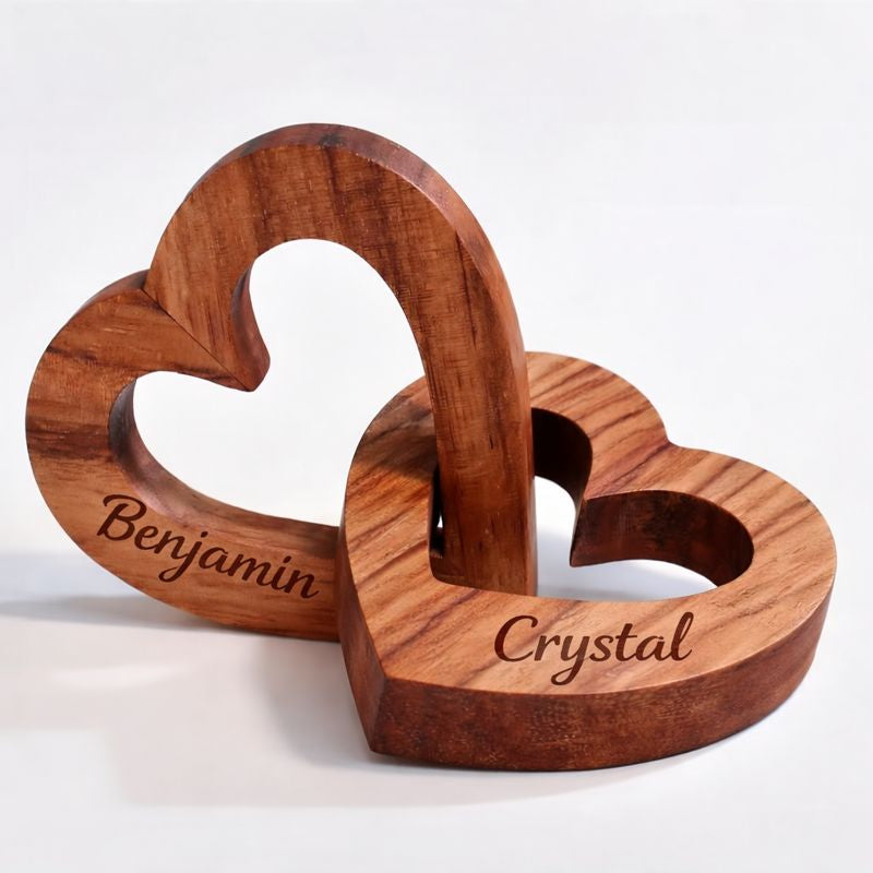Linked Hearts- Engraving Available