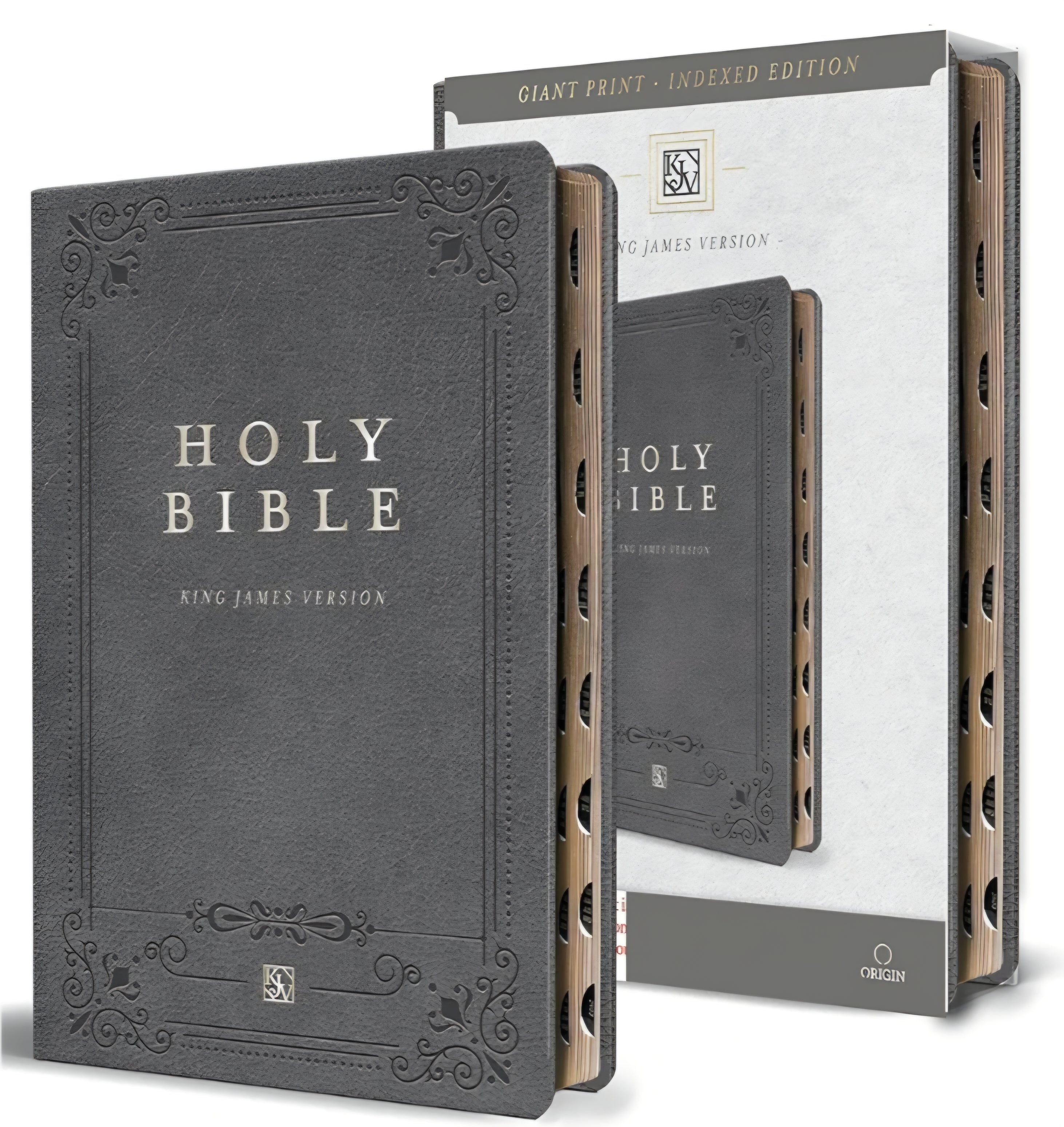 KJV Holy Bible, Thin, Gray