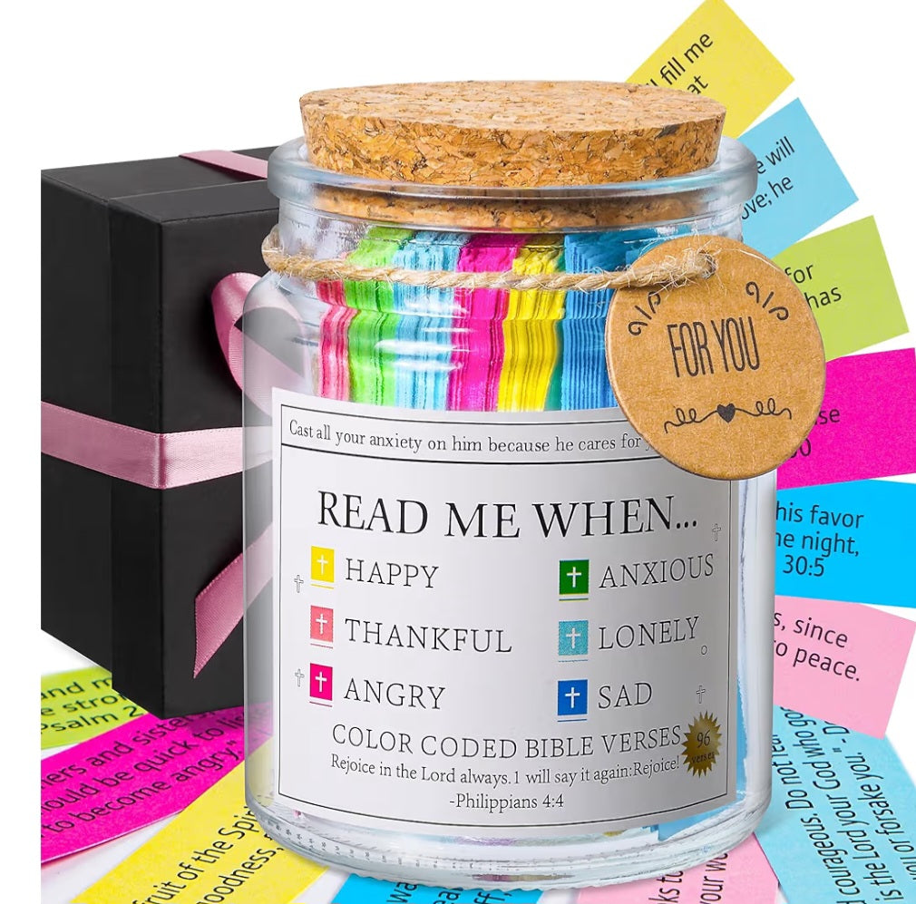 Bible Verse Jar, Read Me When Bible Verses Jar for Daily Encouragement